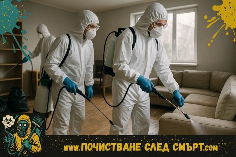 Фирма за почистване и дезинфекция след разложен труп в София.
