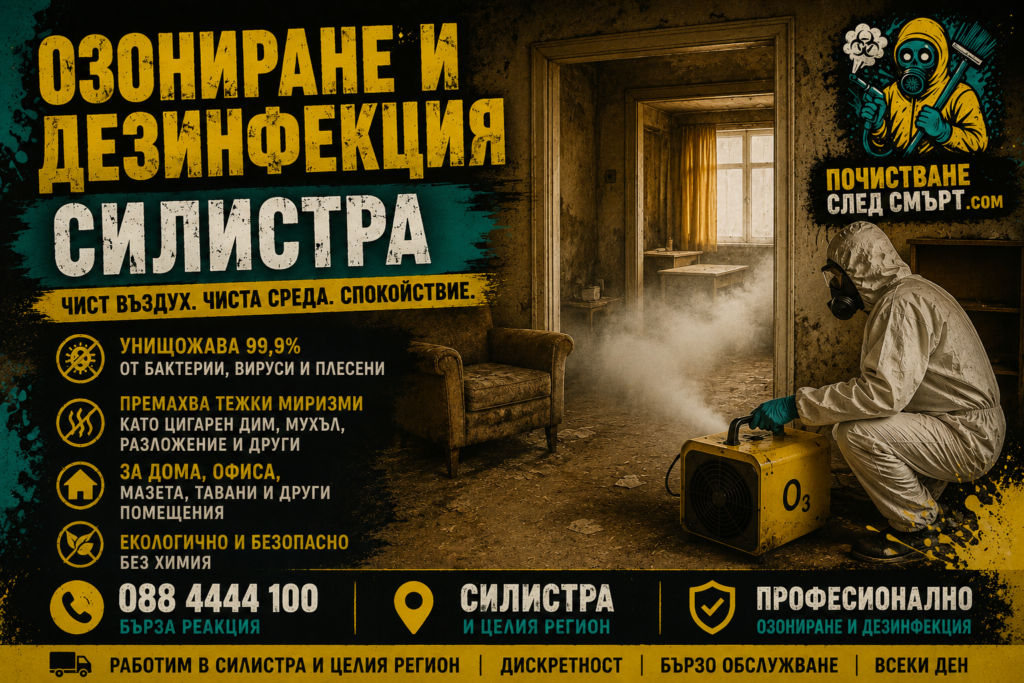 Озониране и дезинфекция Силистра и региона
